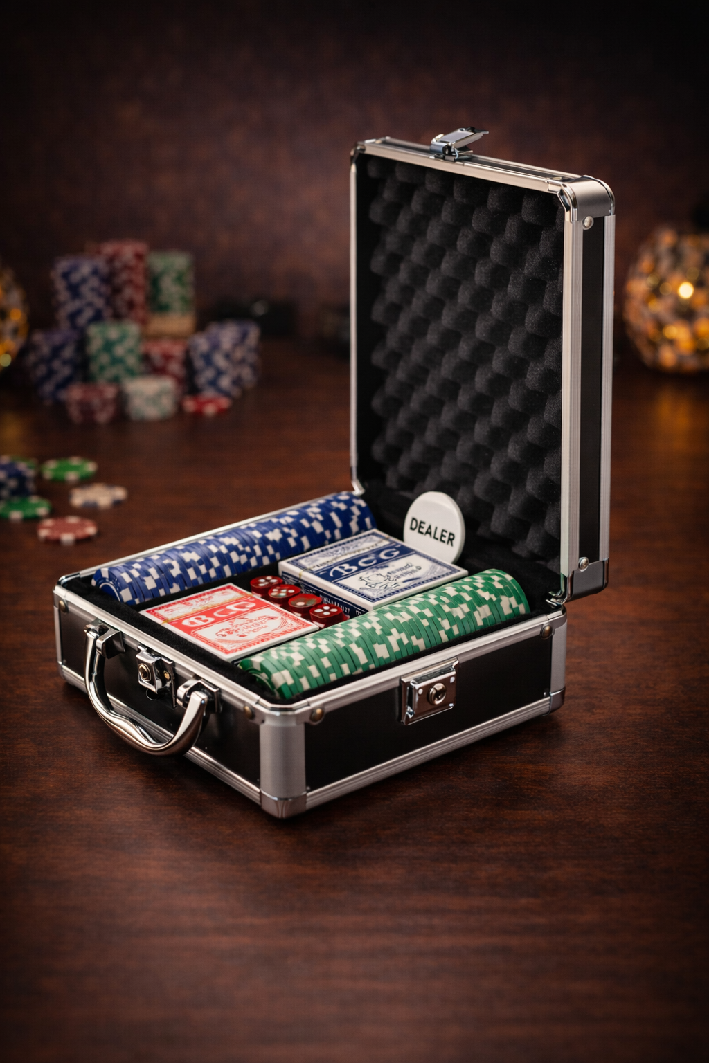 Poker Seti Metal Çanta 100 Çipli