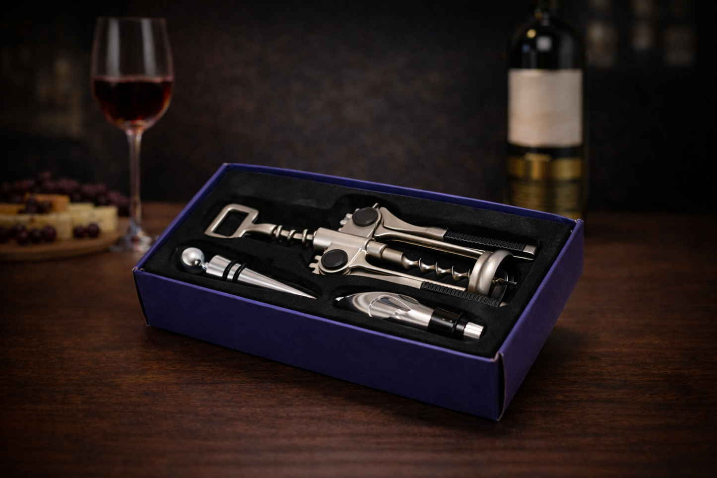 4 Parça Şarap Aksesuar Seti