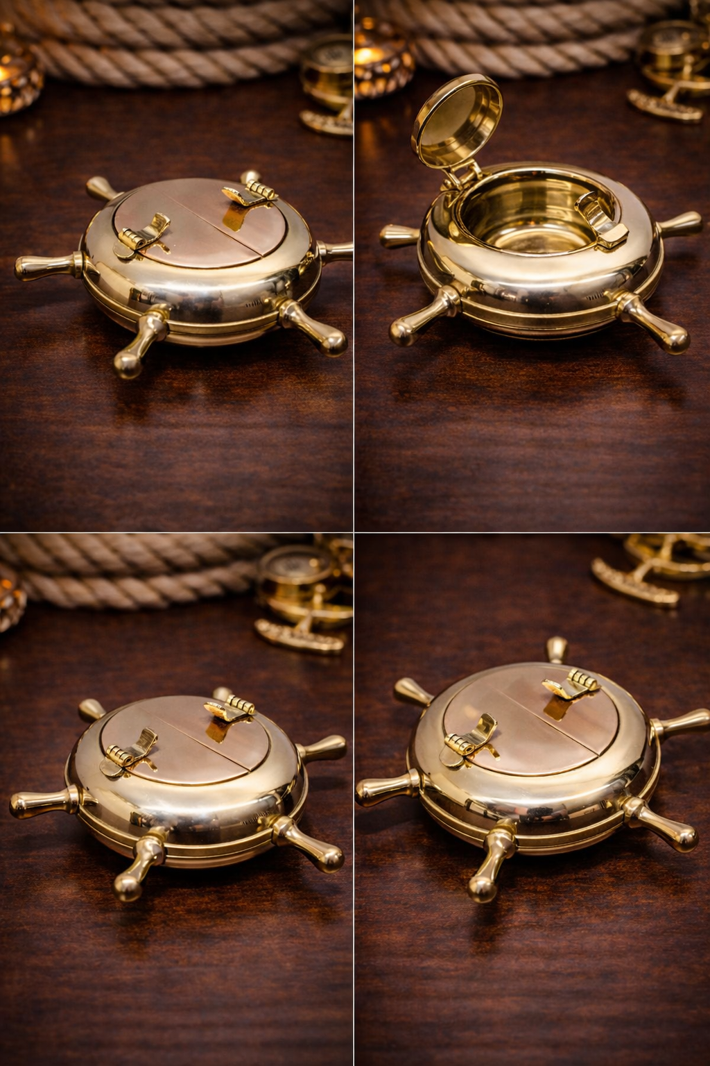 Luxury Nautical-Themed Ashtray with Lid