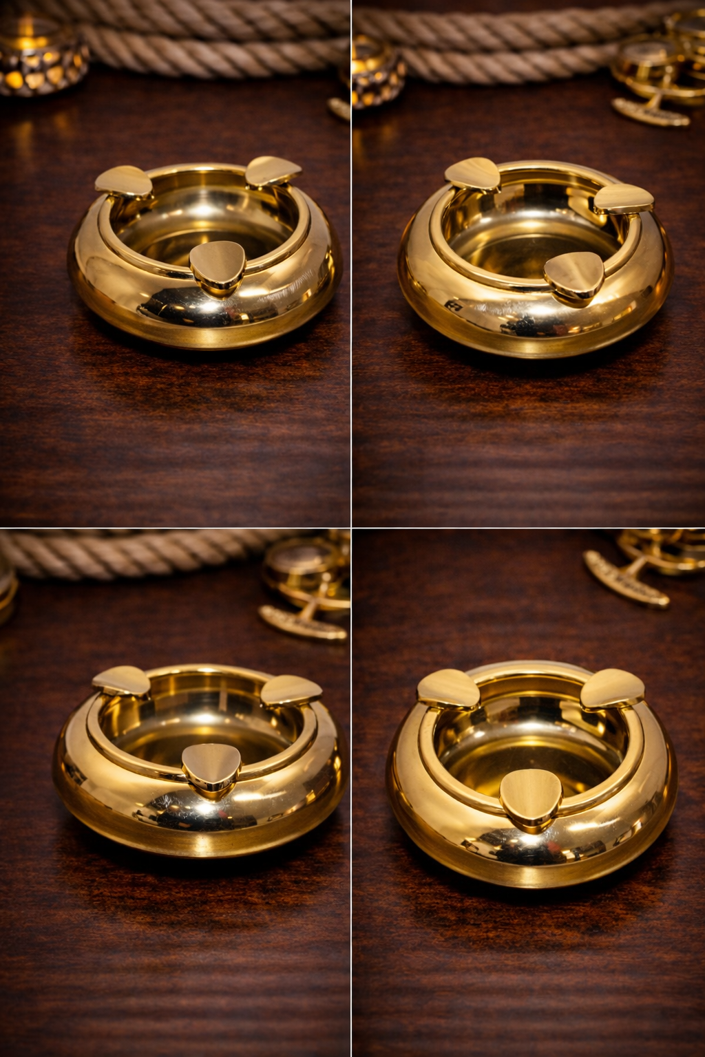 Altın Renk Metal Küllük