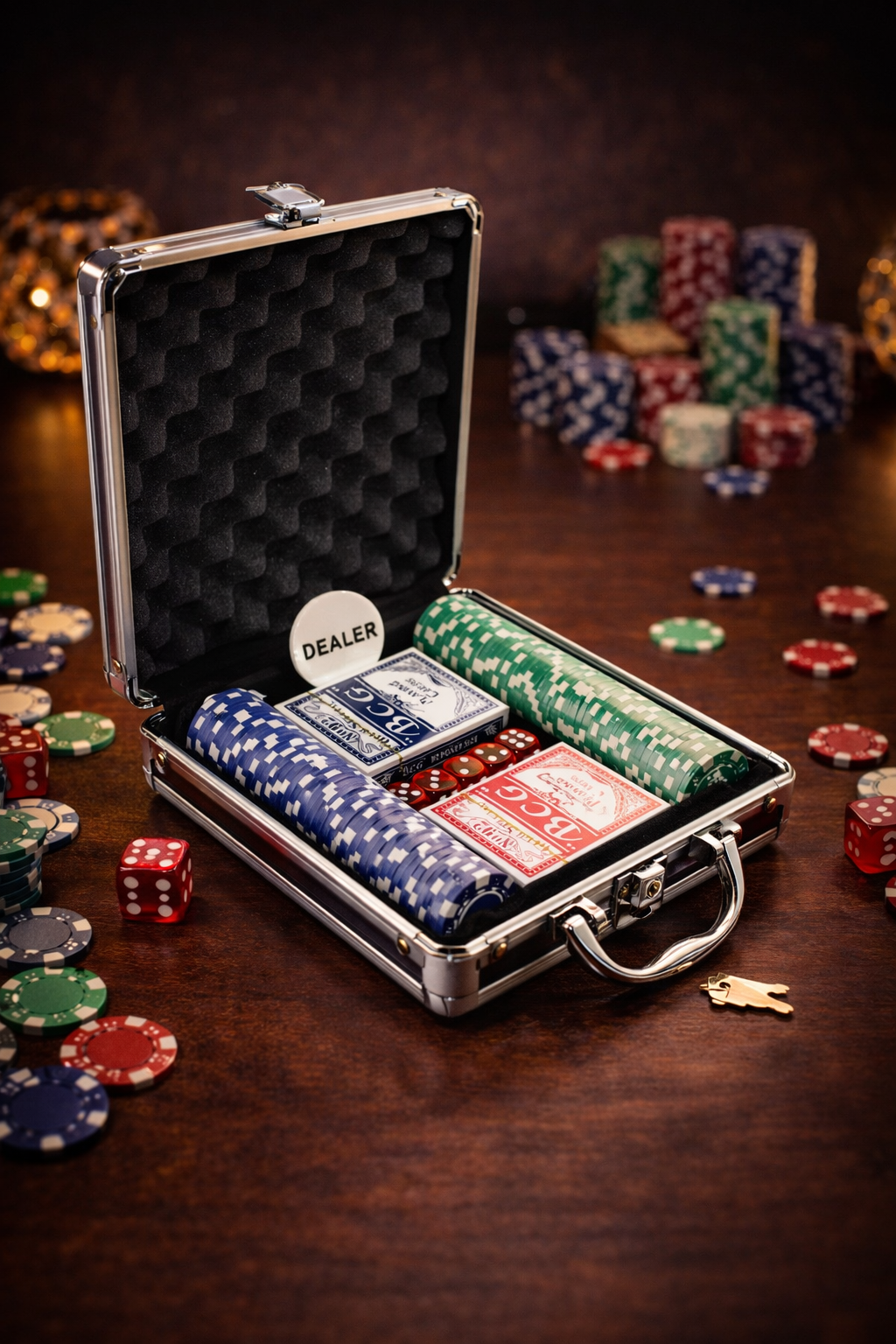 Poker Seti Metal Çanta 100 Çipli