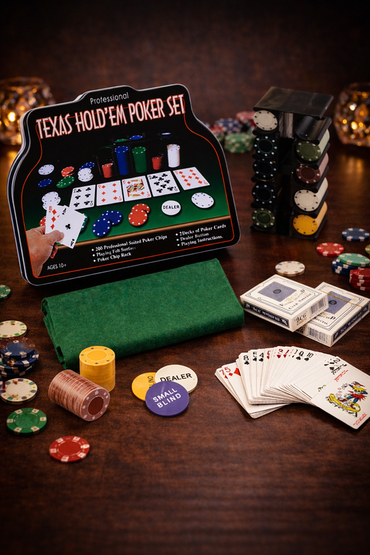 Poker Seti Metal kutu 200 Çip 2 İskambil