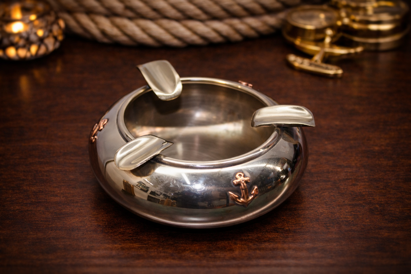 Denizci Temalı Metal Küllük