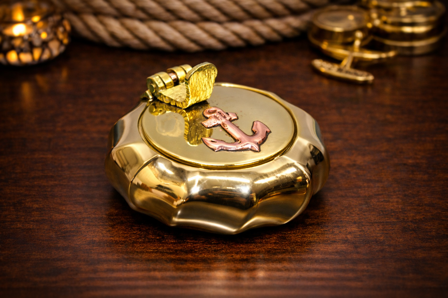 Nautical-themed Ashtray with Lid
