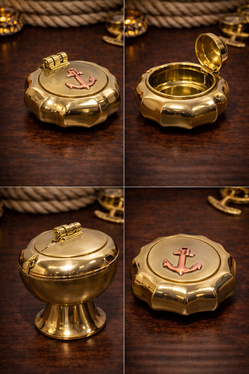 Nautical-themed Ashtray with Lid