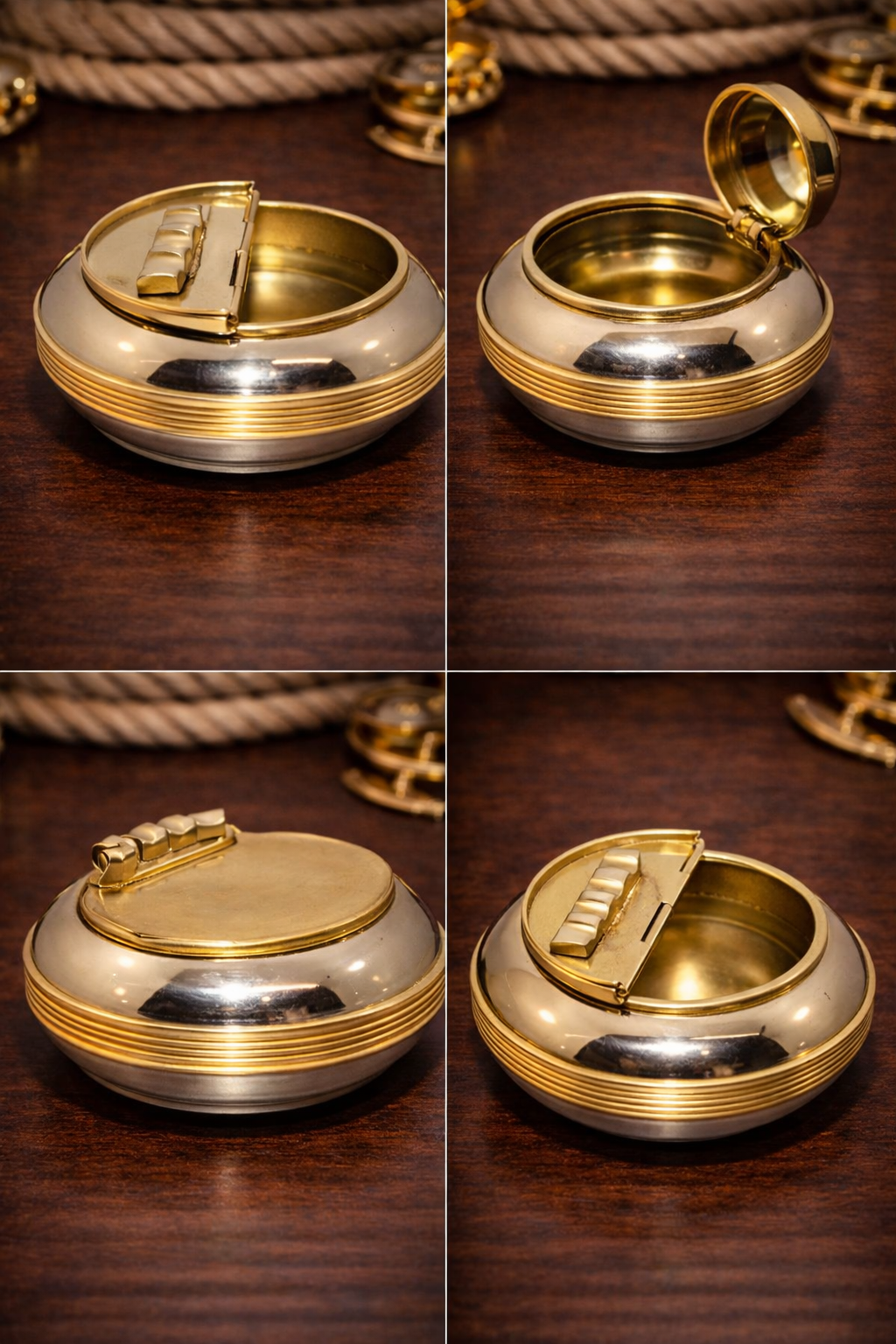 Kapaklı Metal Küllük