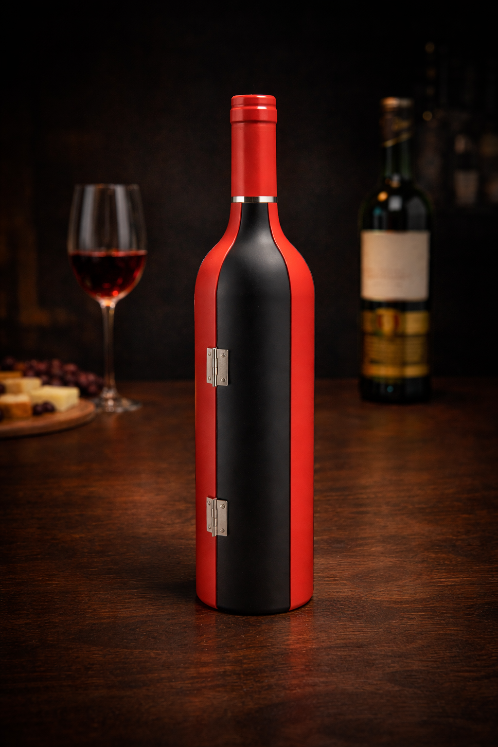Wine Accessory Set in the Shape of a Bottle