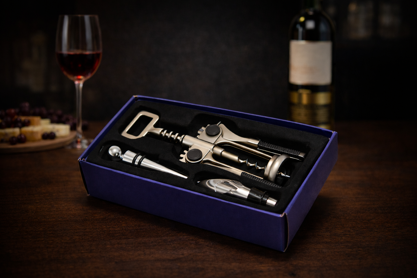 4 Parça Şarap Aksesuar Seti