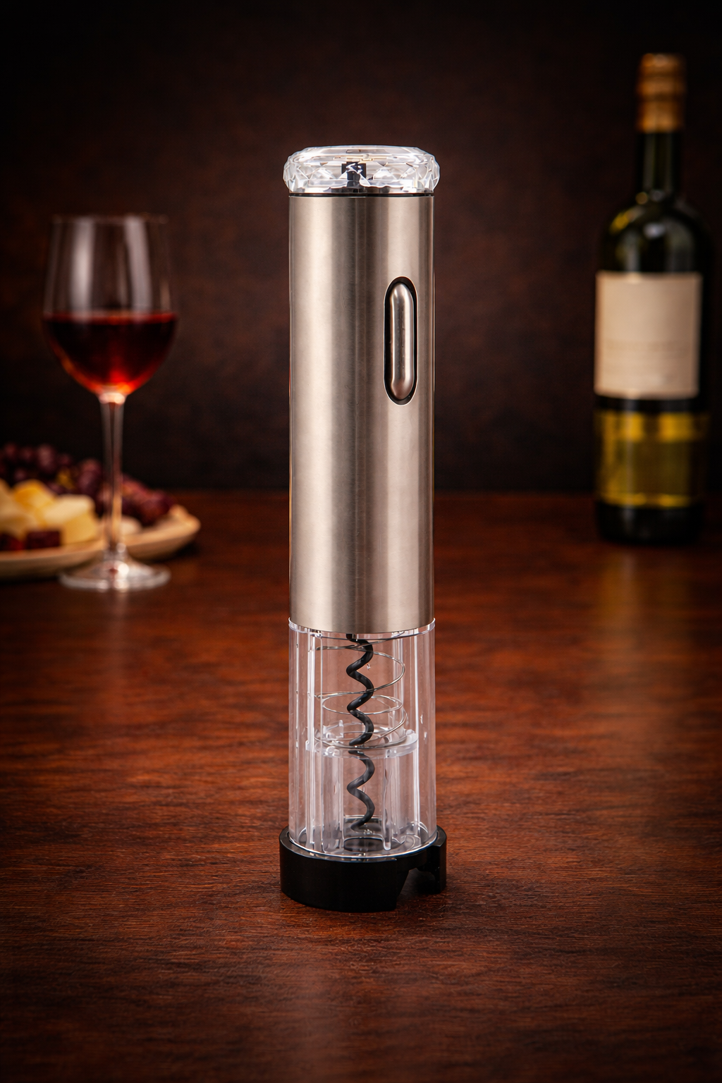 Electric Corkscrew – Automatic Wine Opener (Rechargeable, Stainless Steel)